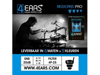 Drumstellen en Slagwerk 4EARS Musicians Pro 25dB Gehoorbescherming Drummer | Oordopjes