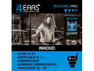 Drumstellen en Slagwerk 4EARS Musicians Pro 25dB Gehoorbescherming Drummer | Oordopjes