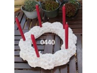 tafel decoratie bloemen krans voor 5 kaarsen. nr 0440